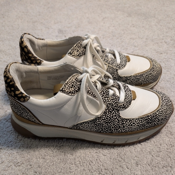 Madewell Kickoff Trainer Sneakers Leather Spot Mix Calf Hair Women's Size 9.5. - Picture 6 of 13